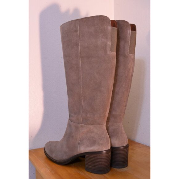 Lucky Brand RK-Ritten style women's suede knee high boots, wide calf, size 12 - Picture 3 of 5